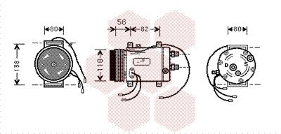 VAN WEZEL Kompressori, ilmastointilaite 0300K255